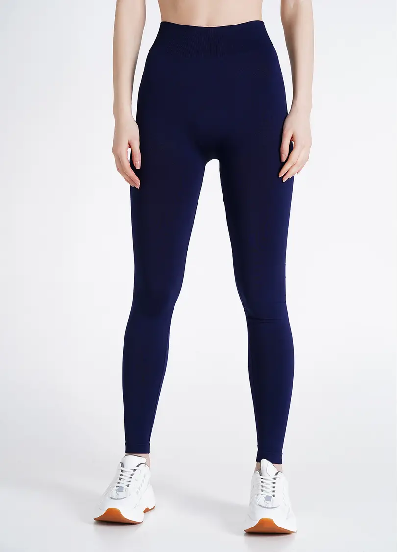 Безшовні легінси з мікрофібри LEGGINGS 02 rhodonite (синій)