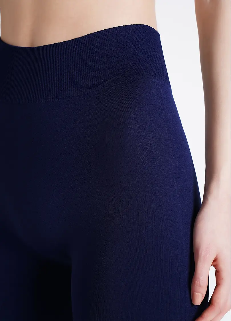 Безшовні легінси з мікрофібри LEGGINGS 02 rhodonite (синій)