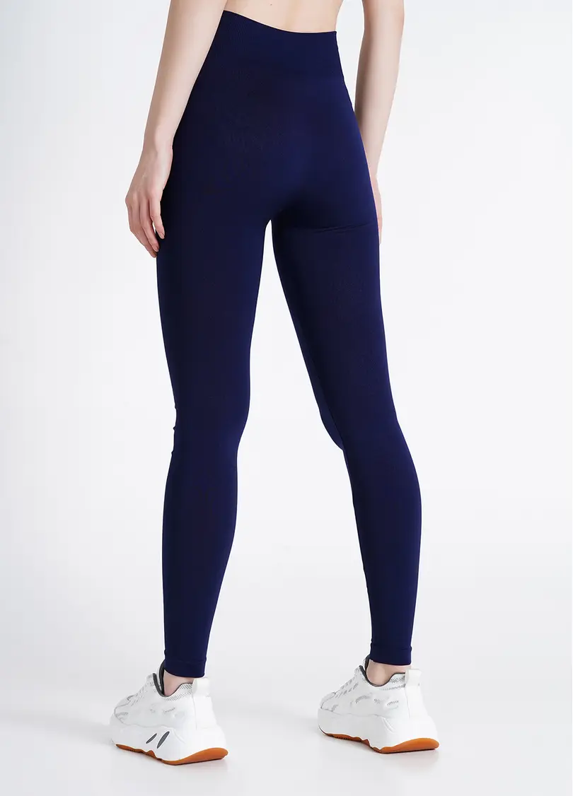 Безшовні легінси з мікрофібри LEGGINGS 02 rhodonite (синій)