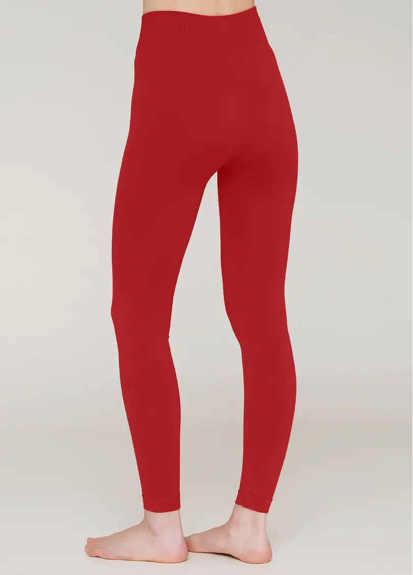 Безшовні легінси з мікрофібри LEGGINGS 02 winery (червоний)