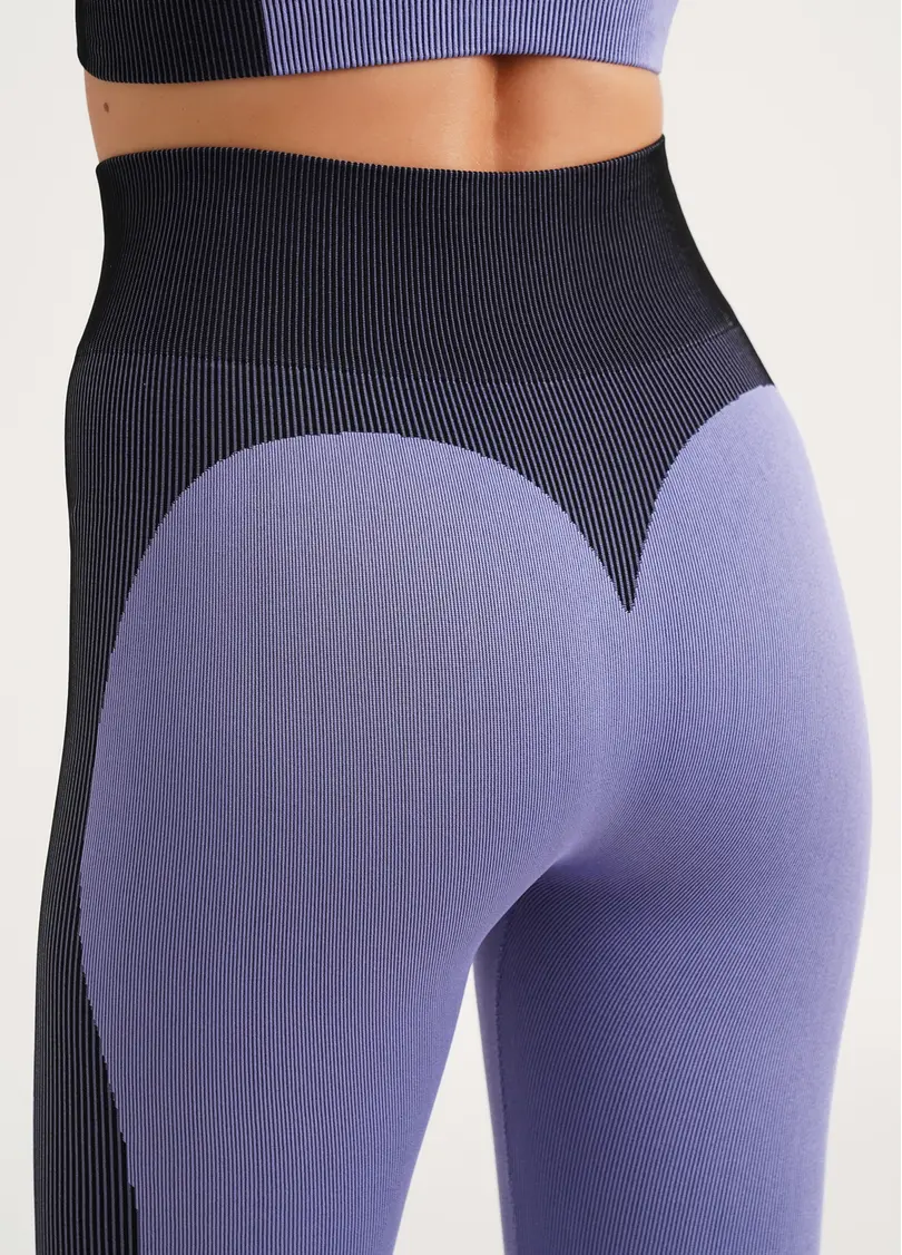 Спортивні легінси з контрастними смугами LEGGINGS COLOR BLOCK very peri (фіолетовий)
