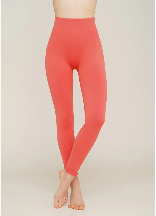 Безшовні легінси з мікрофібри LEGGINGS ENERGY (кораловий)