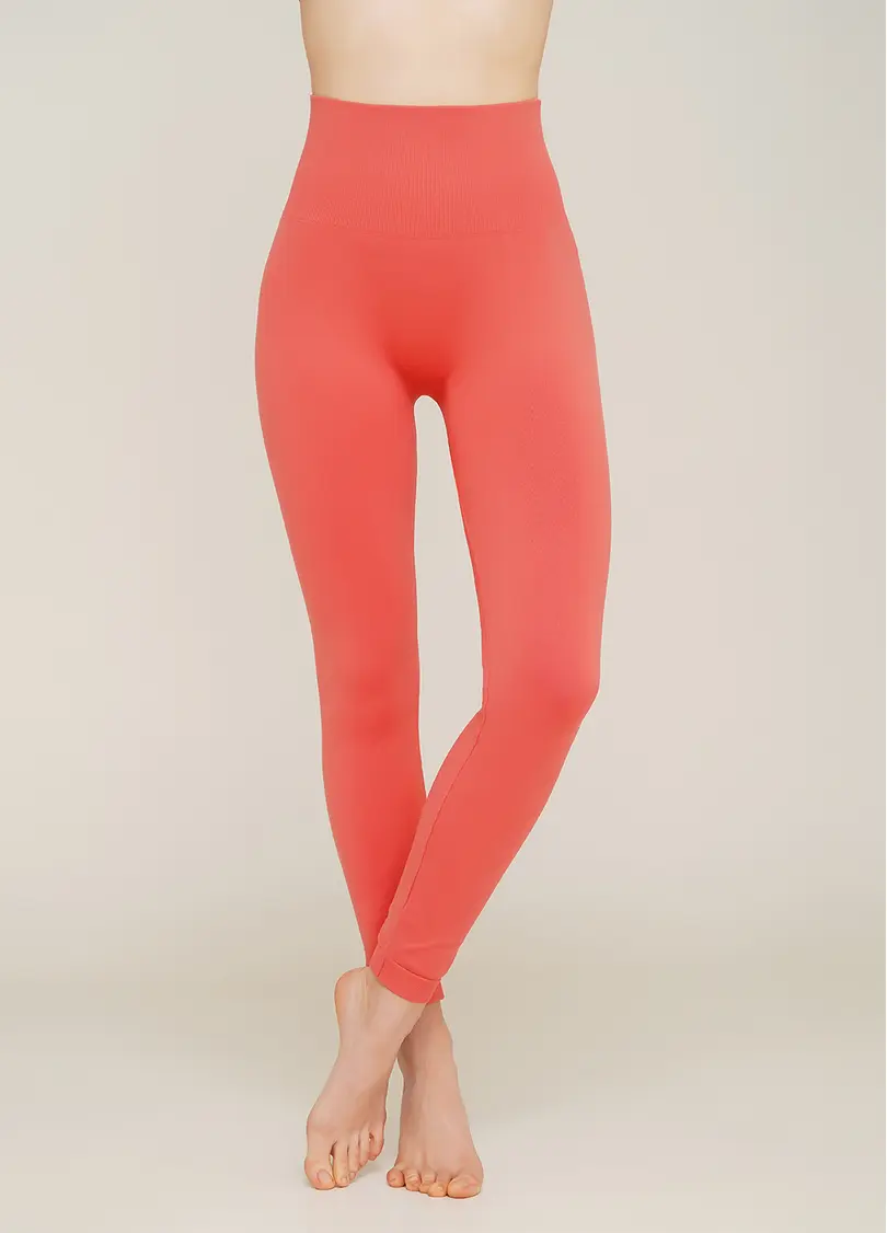 Безшовні легінси з мікрофібри LEGGINGS ENERGY (кораловий)