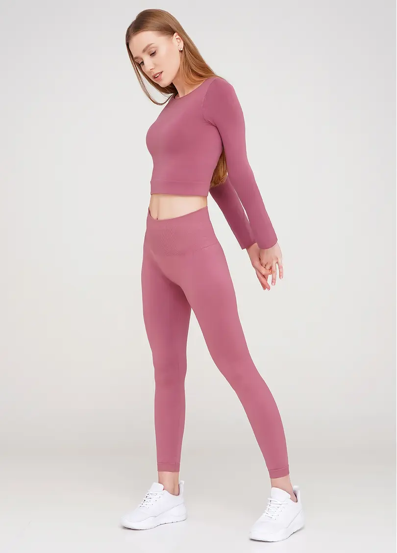 Безшовні легінси з мікрофібри LEGGINGS ENERGY (рожевий)