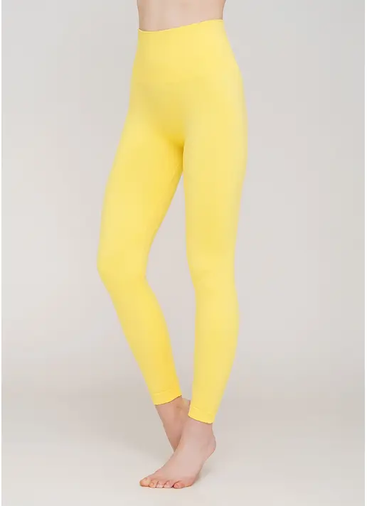 Безшовні легінси з мікрофібри LEGGINGS ENERGY (жовтий)