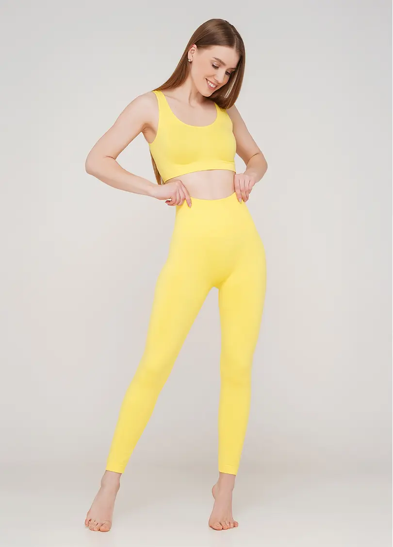Безшовні легінси з мікрофібри LEGGINGS ENERGY (жовтий)