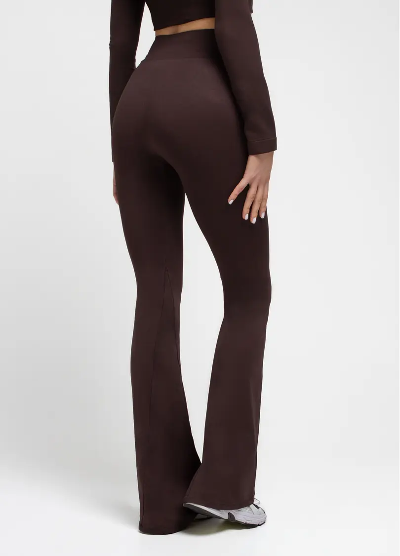 Легінси кльош LEGGINGS FLARED hot chocolate (коричневий)