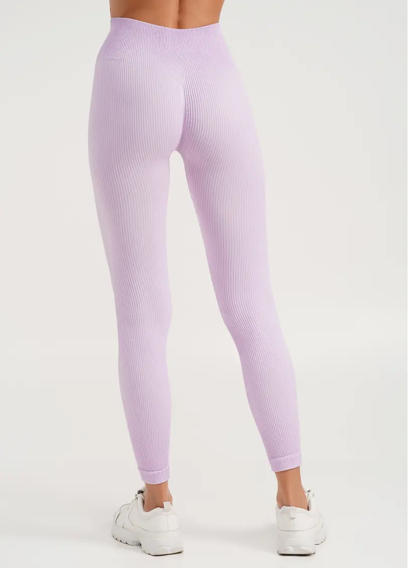 Легінси в рубчик з моделюючим швом ззаду LEGGINGS RIB orchid bloom (фіолетовий)