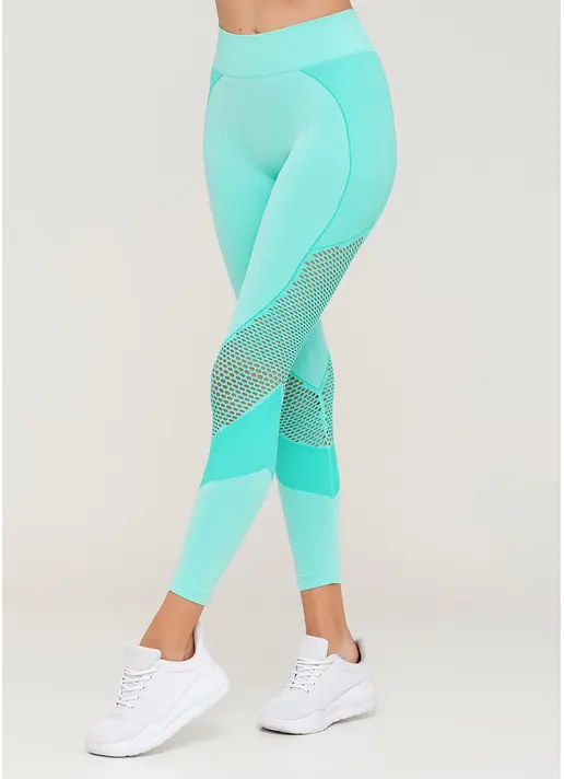 Безшовні спортивні лосини LEGGINGS SPORT RETE ESSENTIAL (зелений)
