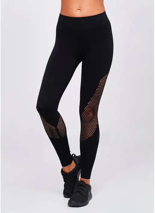 Безшовні спортивні лосини LEGGINGS SPORT RETE ESSENTIAL (чорний)