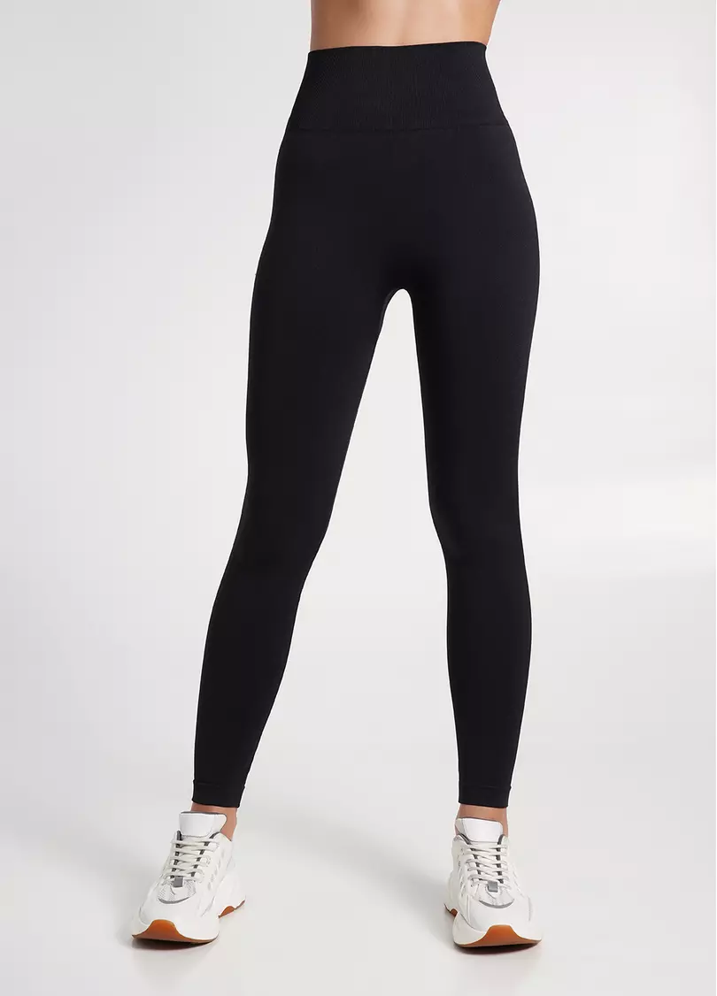 Cпортивні легінси з моделюючим швом LEGGINGS SPORT SHAPE black (чорний)
