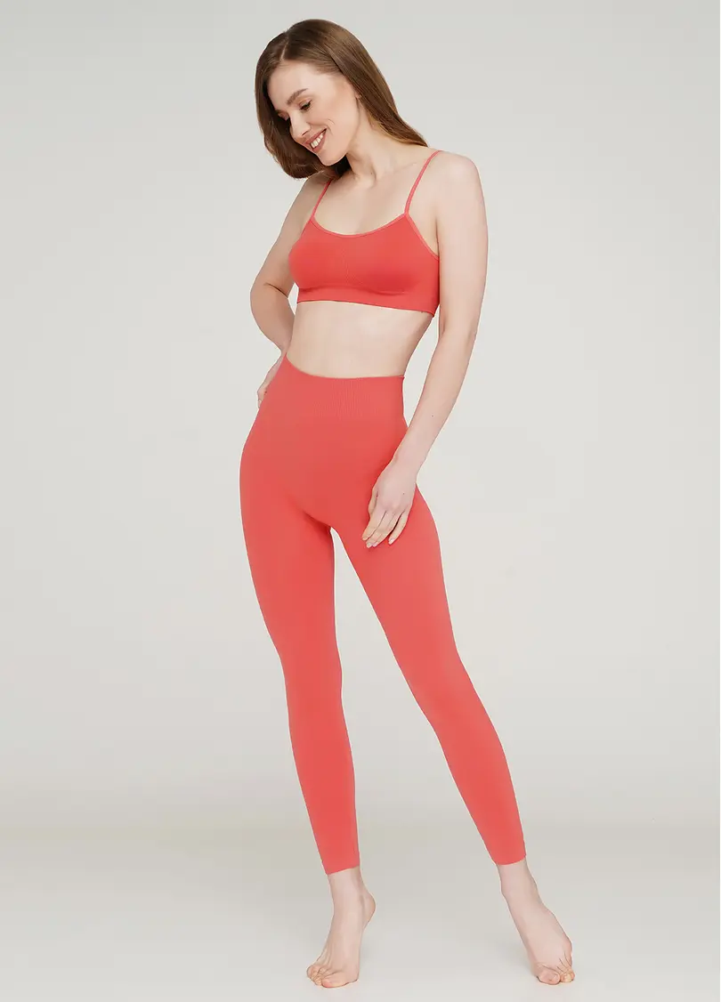Безшовні легінси для спорту LEGGINGS (кораловий)