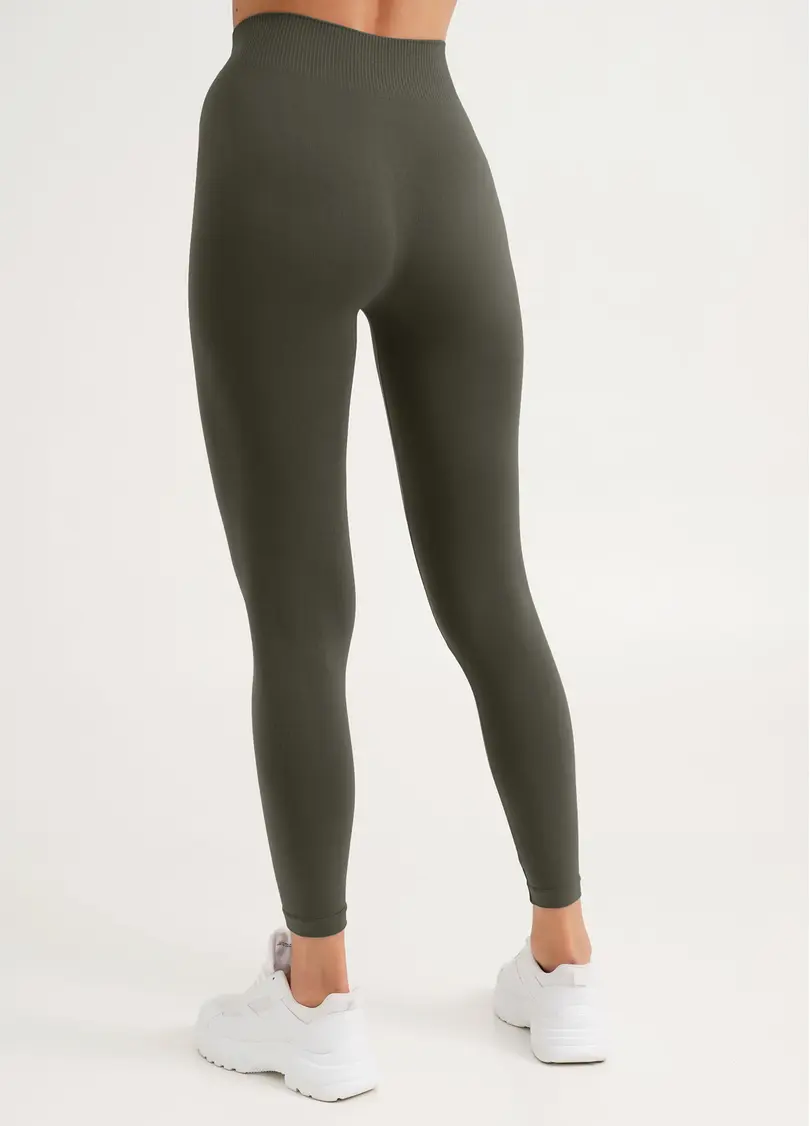 Безшовні легінси для спорту LEGGINGS khaki (зелений)