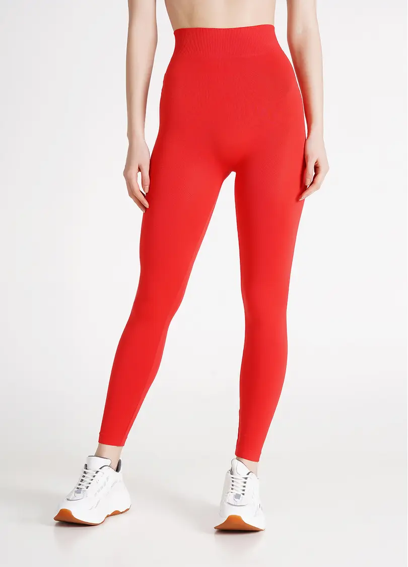Безшовні легінси для спорту LEGGINGS poinciana (червоний)