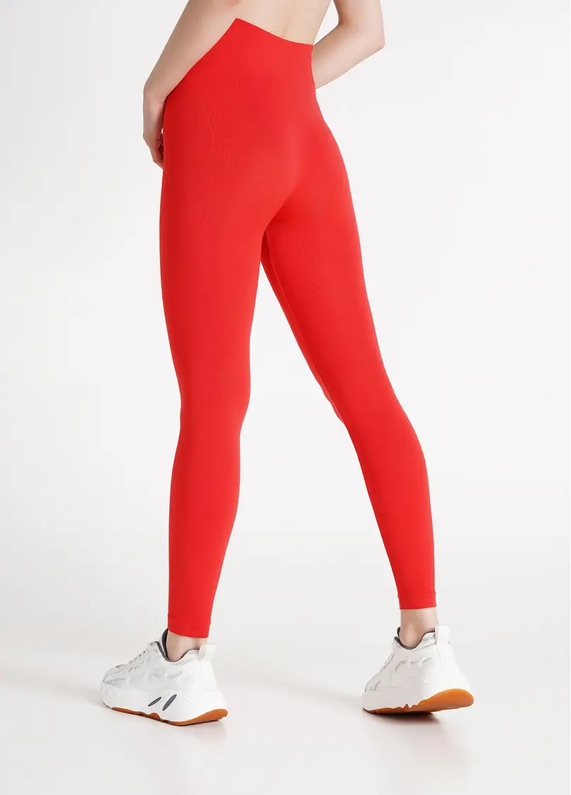 Безшовні легінси для спорту LEGGINGS poinciana (червоний)