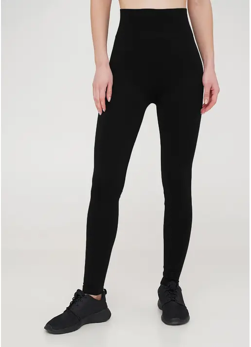 Легінси з широким поясом і бокоми швами Leggings Free black (чорний)