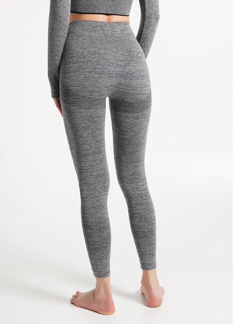 Безшовні термолегінси THERMO LEGGINGS MELANGE nero (чорний)