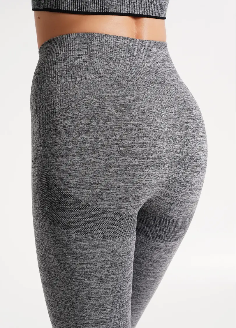 Безшовні термолегінси THERMO LEGGINGS MELANGE nero (чорний)