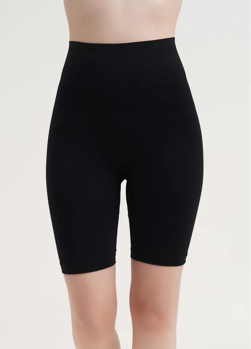 Корегуючі шорти безшовні з широким поясом SHAPING PANTS nero (чорний)