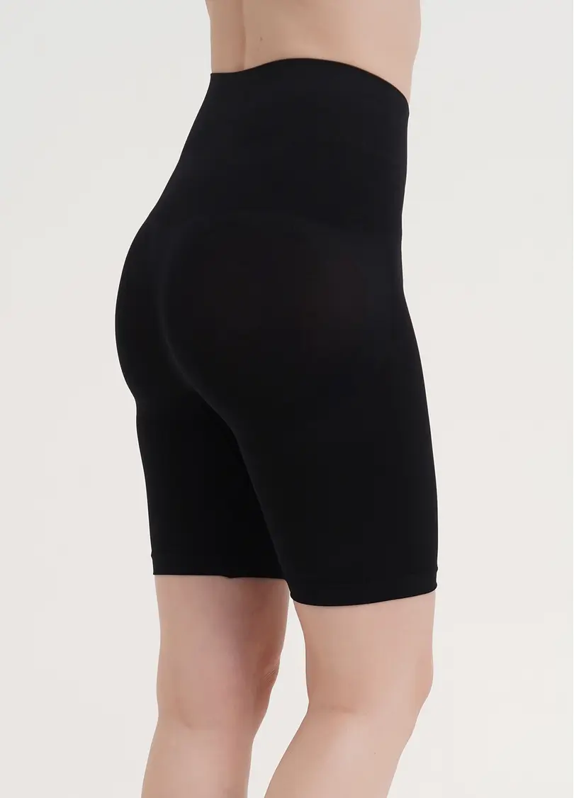 Корегуючі шорти безшовні з широким поясом SHAPING PANTS nero (чорний)