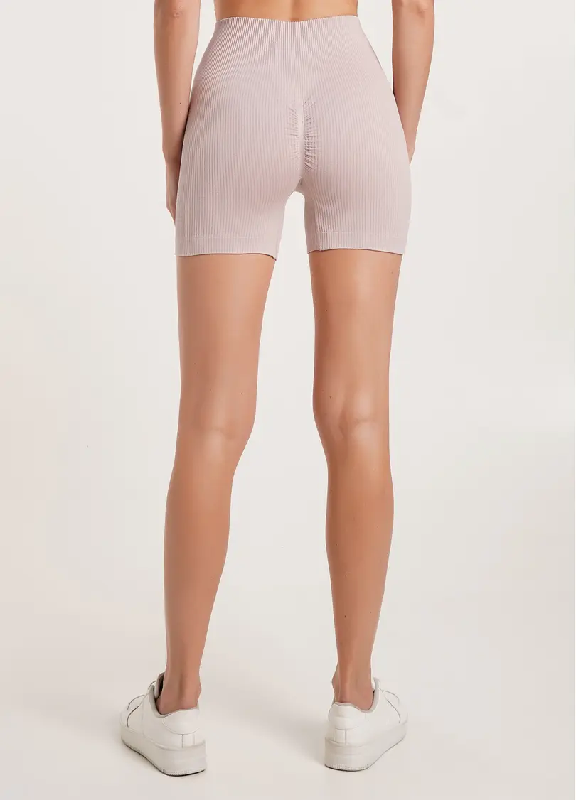 Безшовні шорти в рубчик з пуш-ап ефектом SHORTS RIB SHAPE burnished lilac (рожевий)