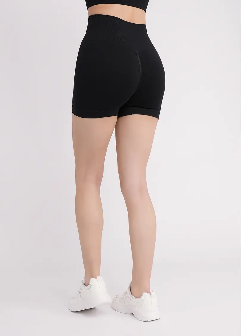 Безшовні шорти з пуш апом SHORTS SHAPE black (чорний)