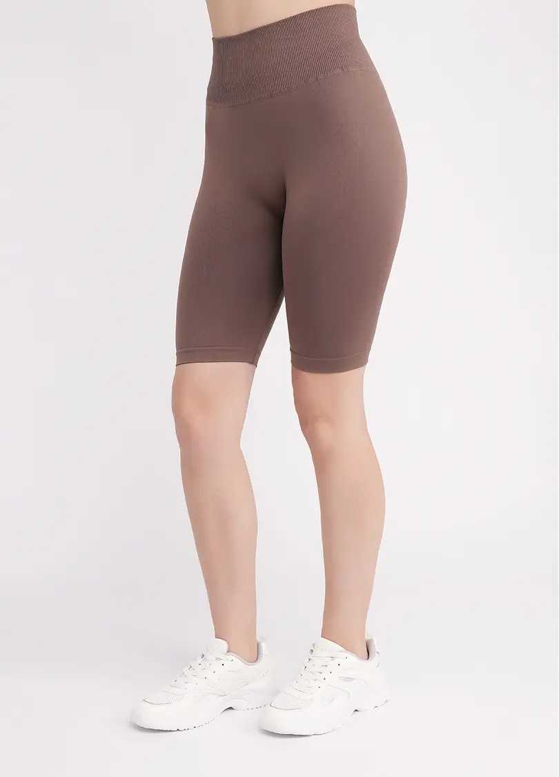 Велосипедки з пуш-ап ефектом безшовні TRACKS SHAPE deep taupe (коричневий)